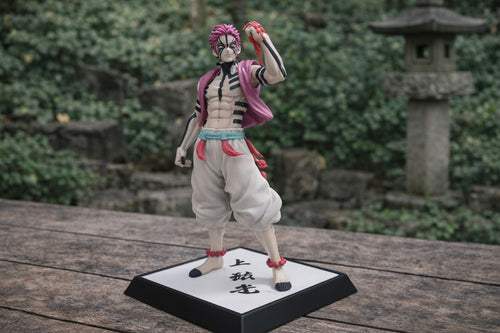 ScandiAnime Akaza figure from Demon Slayer, detailed anime character figure with intricate design and vibrant colors.