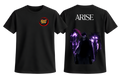 Black Solo Leveling ARISE T-Shirt by ScandiAnime featuring a graphic design inspired by the popular anime series.