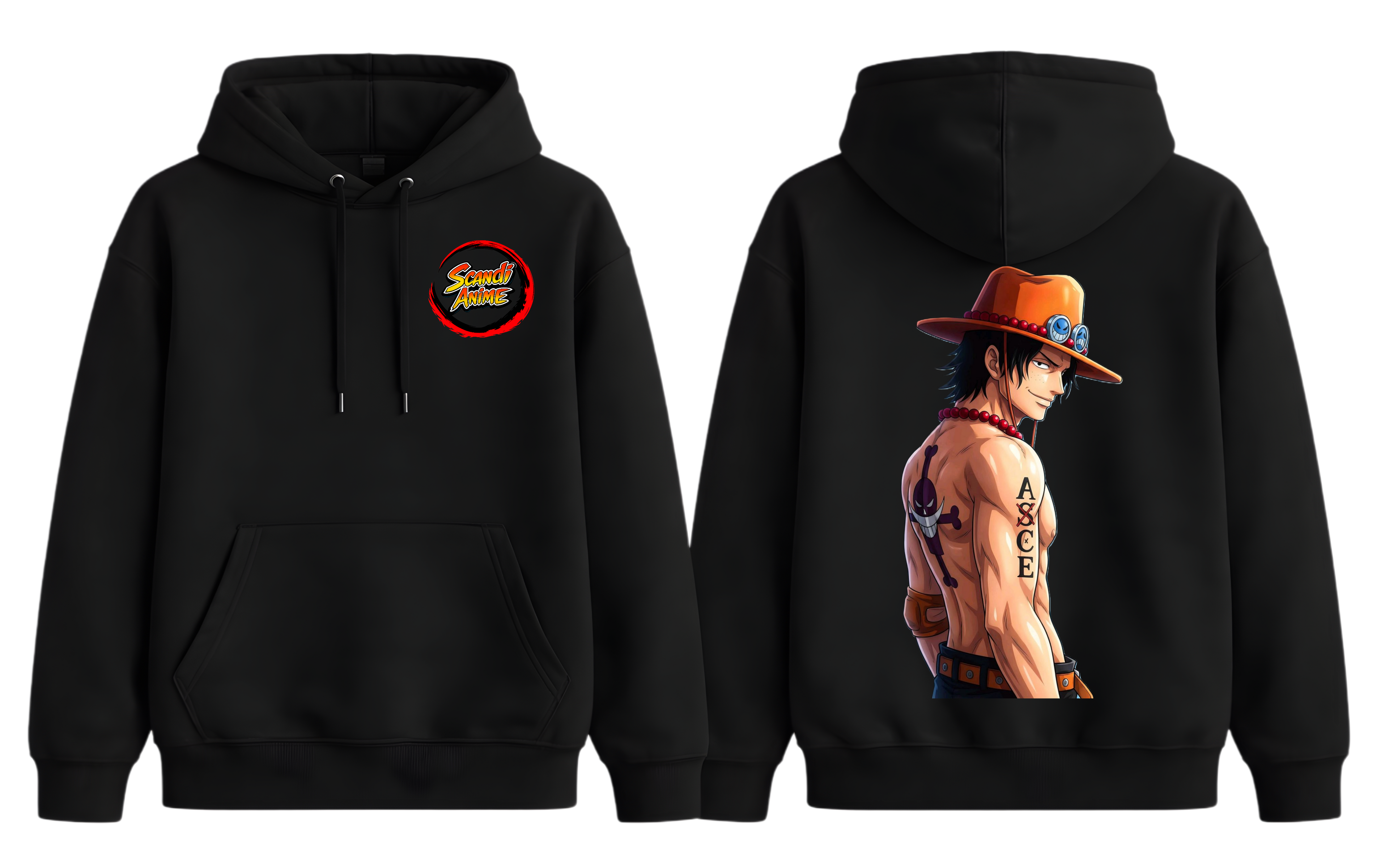 One Piece - Ace Hoodie - ScandiAnime