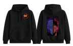 Black Gojo and Sukuna hoodie from ScandiAnime featuring detailed graphic design and comfortable fit.