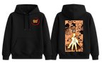 Black Naruto Uzumaki hoodie by ScandiAnime featuring a front graphic design, soft fabric, and comfortable fit for anime fans.