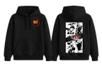 Black Kakashi hoodie from ScandiAnime featuring a detailed graphic of Kakashi Hatake from Naruto.