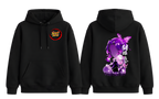Black Shinobu Kocho hoodie from ScandiAnime featuring a front graphic of the Demon Slayer character on a casual hoodie.