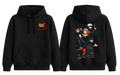 Black Jujutsu Kaisen hoodie by ScandiAnime featuring anime-themed design and comfortable hooded style.
