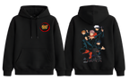 Black Jujutsu Kaisen hoodie by ScandiAnime featuring anime-themed design and comfortable hooded style.