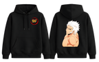 Black Baek Yoon-Ho hoodie by ScandiAnime, featuring a comfortable fit and stylish design, displayed on a plain background.