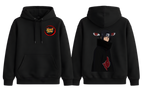 Black Itachi Uchiha hoodie from ScandiAnime featuring a detailed graphic design and comfortable fit.