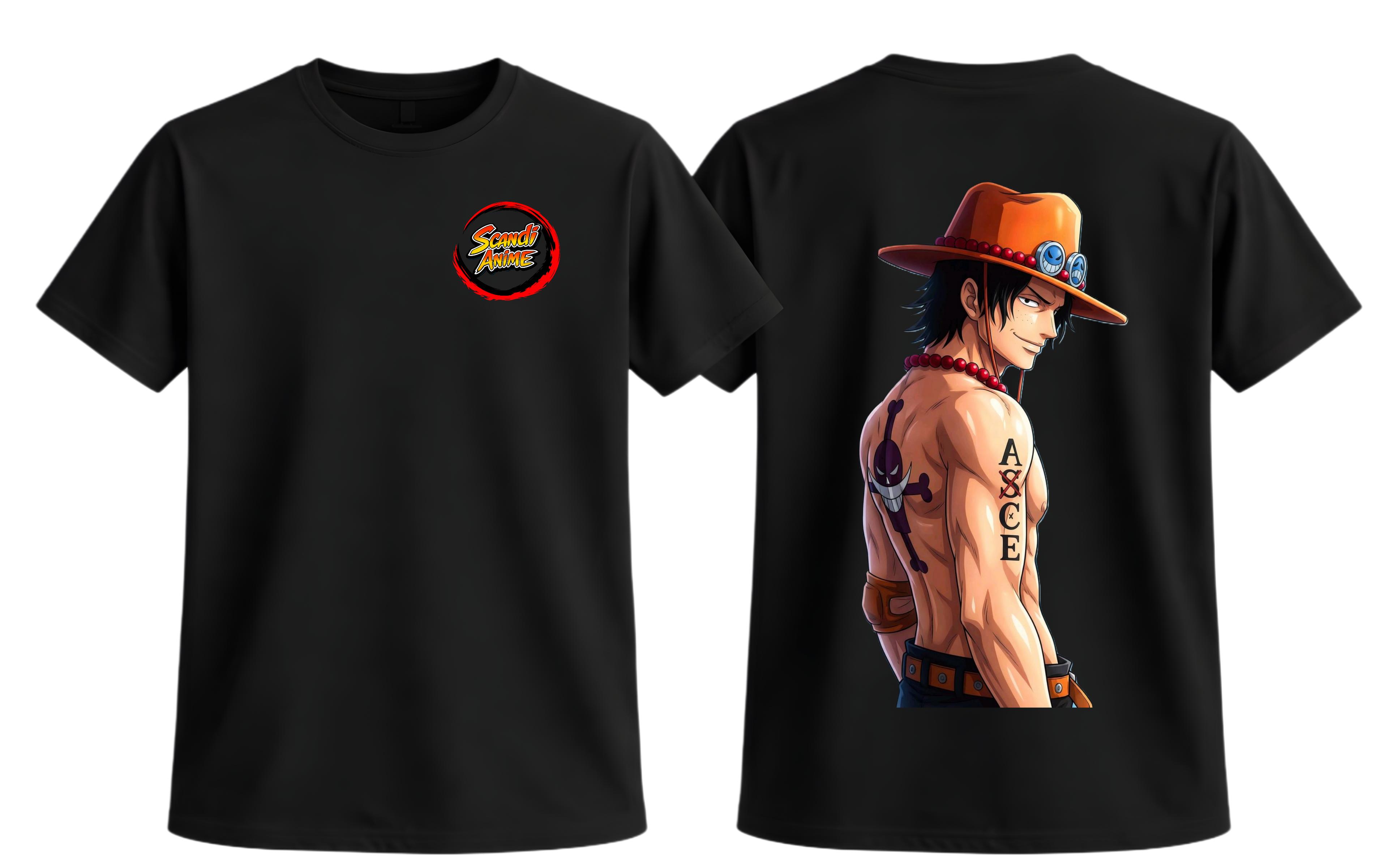 One Piece - Ace T-Shirt - ScandiAnime