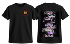 Black Demon Slayer T-Shirt by ScandiAnime featuring character artwork, made from soft cotton fabric.