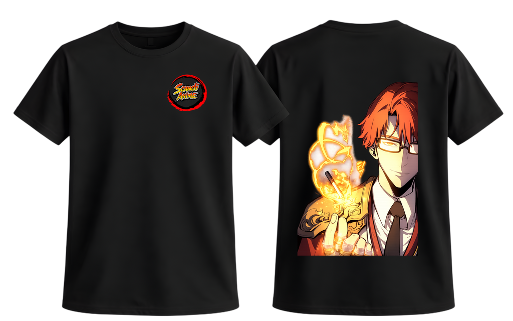 Black Choi Jong-In T-Shirt by ScandiAnime featuring a 3D graphic design, casual fit, and soft fabric for comfortable wear.