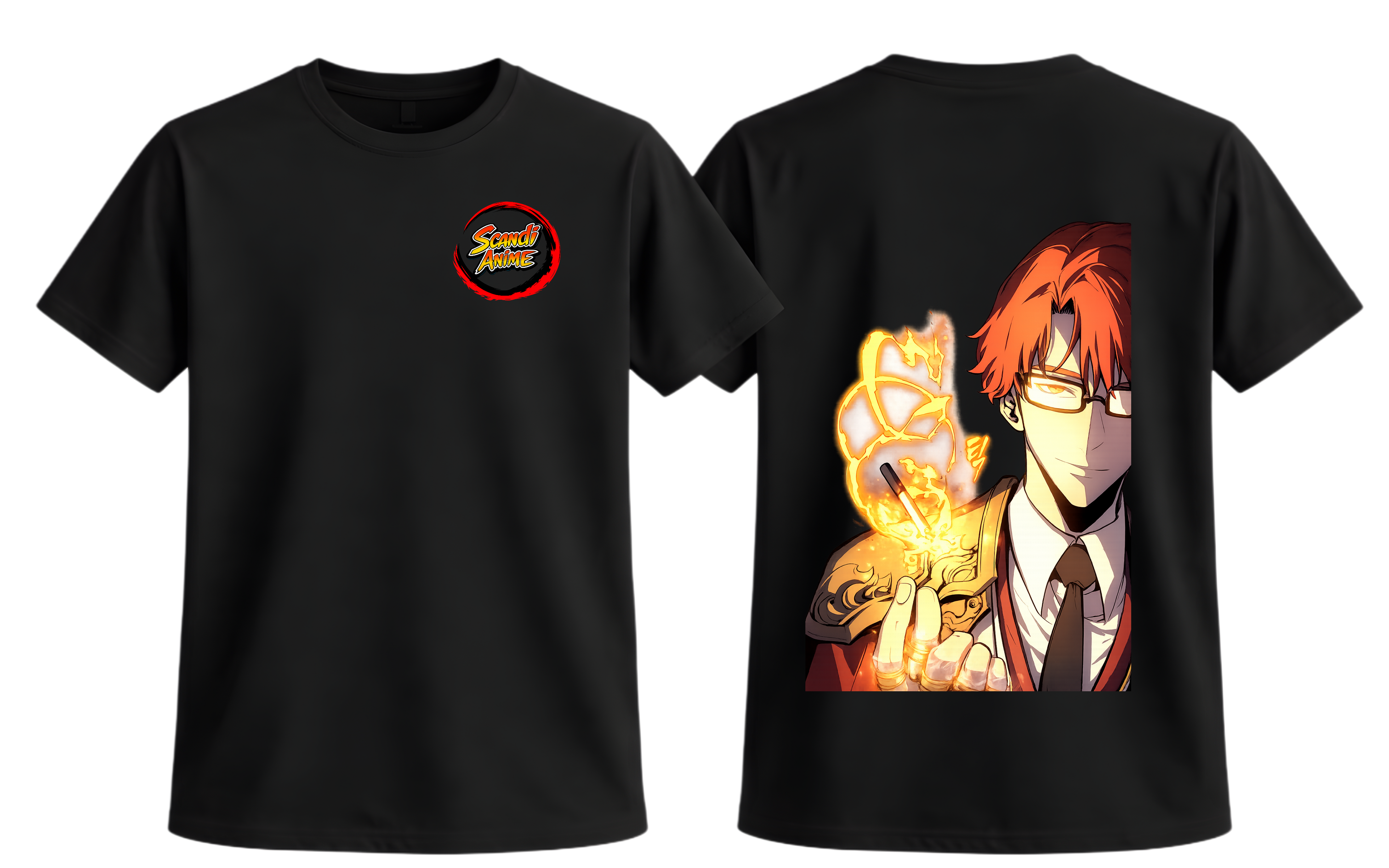 Black Choi Jong-In T-Shirt by ScandiAnime featuring a 3D graphic design, casual fit, and soft fabric for comfortable wear.