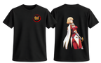 Black Cha Hae-in T-shirt from ScandiAnime featuring a graphic print of the character on the front.