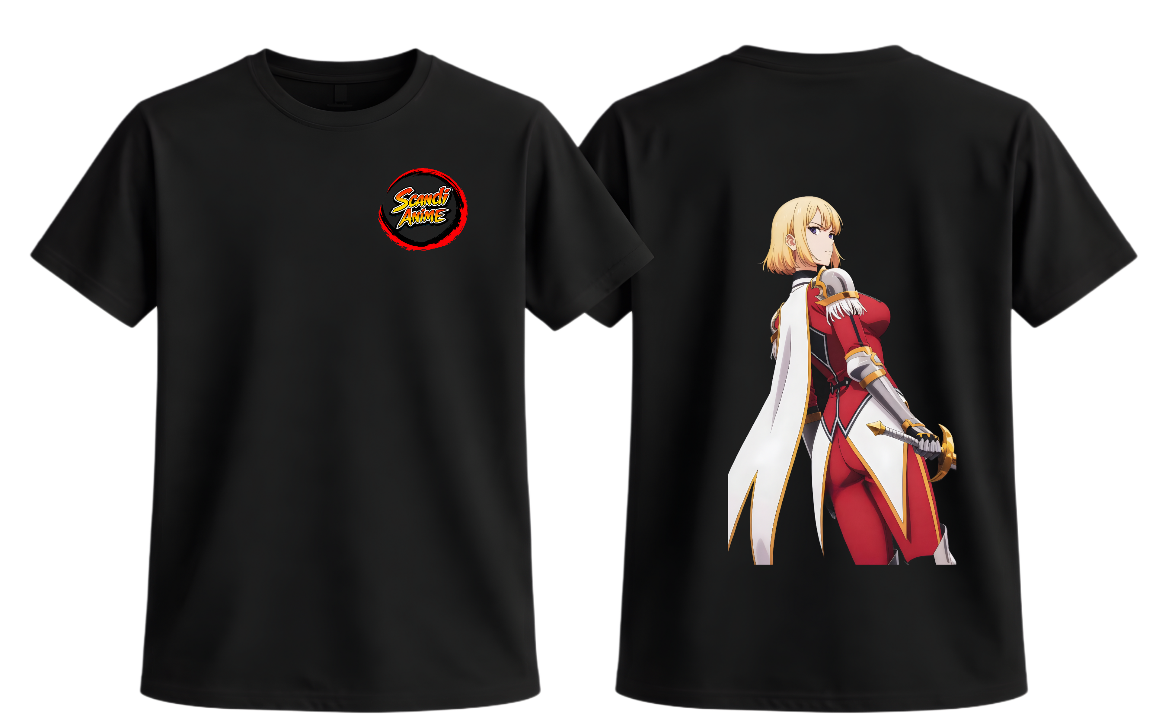 Black Cha Hae-in T-shirt from ScandiAnime featuring a graphic print of the character on the front.