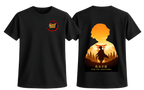 Black Zenitsu T-Shirt from ScandiAnime featuring a detailed graphic of Zenitsu from Demon Slayer.