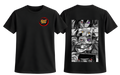 Black Naruto Shippuden T-Shirt by ScandiAnime featuring character artwork on the front, casual and comfortable fit.