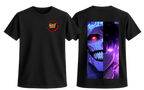 Black Sung Jinwoo T-Shirt by ScandiAnime with graphic design featuring the character from the anime series.
