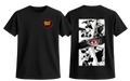 Black Kakashi T-Shirt from ScandiAnime featuring a detailed illustration of Kakashi Hatake from Naruto.