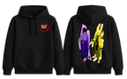 Black Naruto and Sasuke hoodie by ScandiAnime featuring anime character designs, comfortable casual wear for fans.