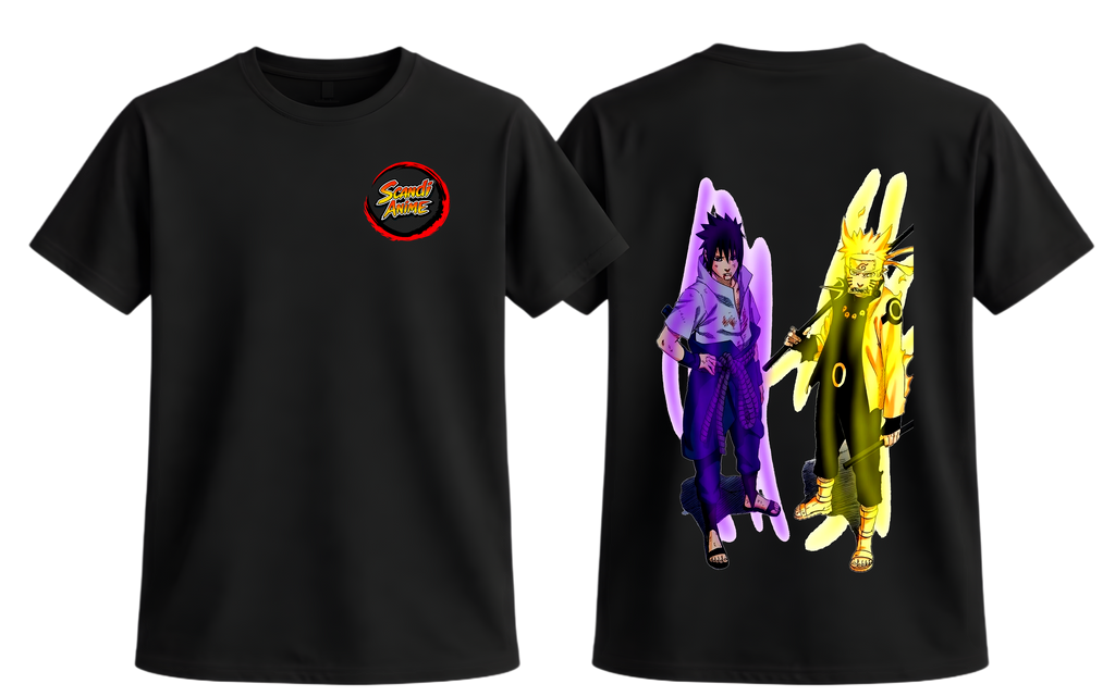 Naruto and Sasuke T-shirt - ScandiAnime