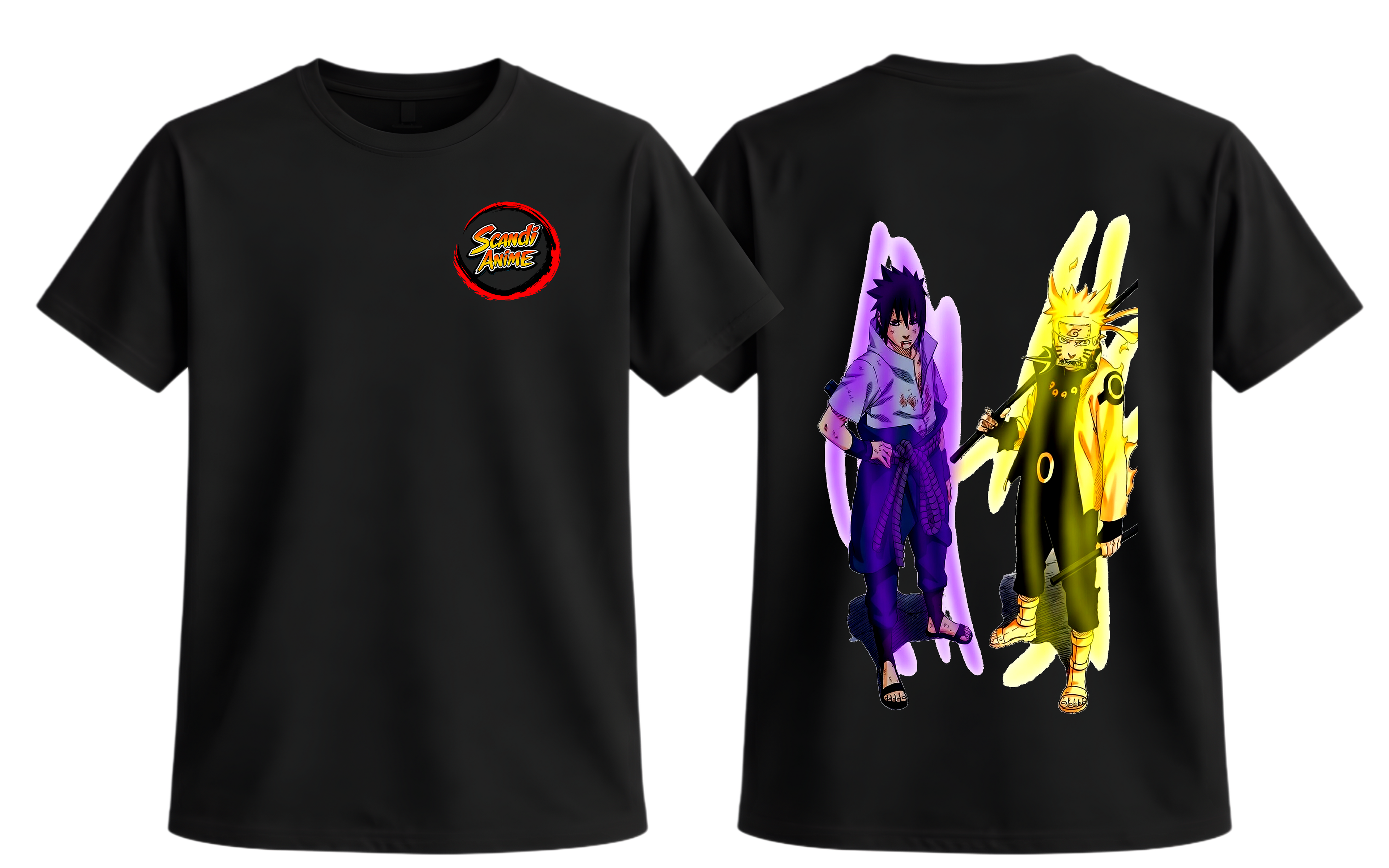 Naruto and Sasuke T-shirt - ScandiAnime