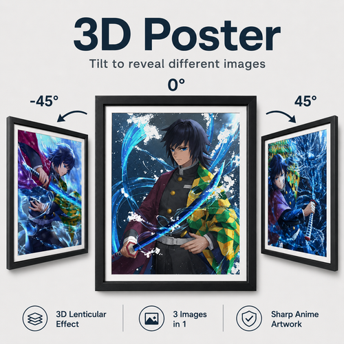Demon Slayer - Giyu 3D Poster - ScandiAnime