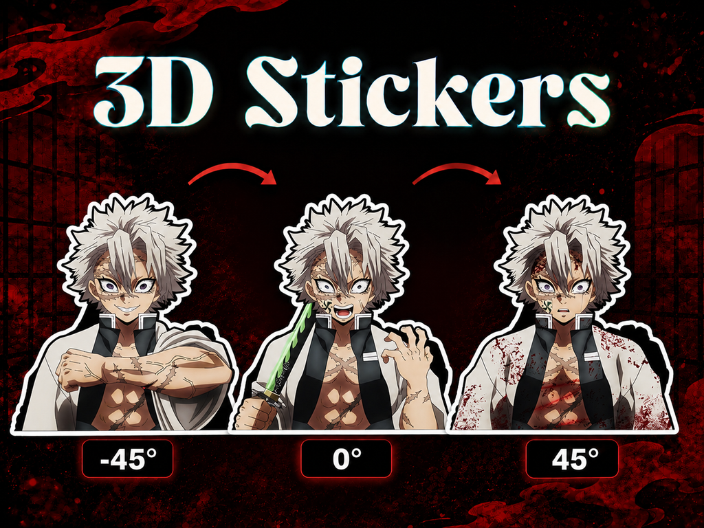 Demon Slayer - Sanemi 3D Stickers - ScandiAnime