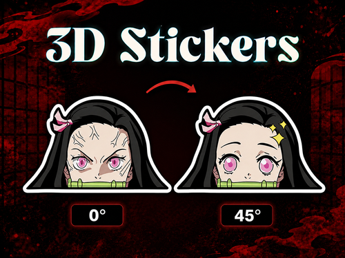 Demon Slayer - Nezuko 3D Stickers - ScandiAnime
