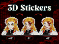 Demon Slayer - Rengoku 3D Stickers - ScandiAnime