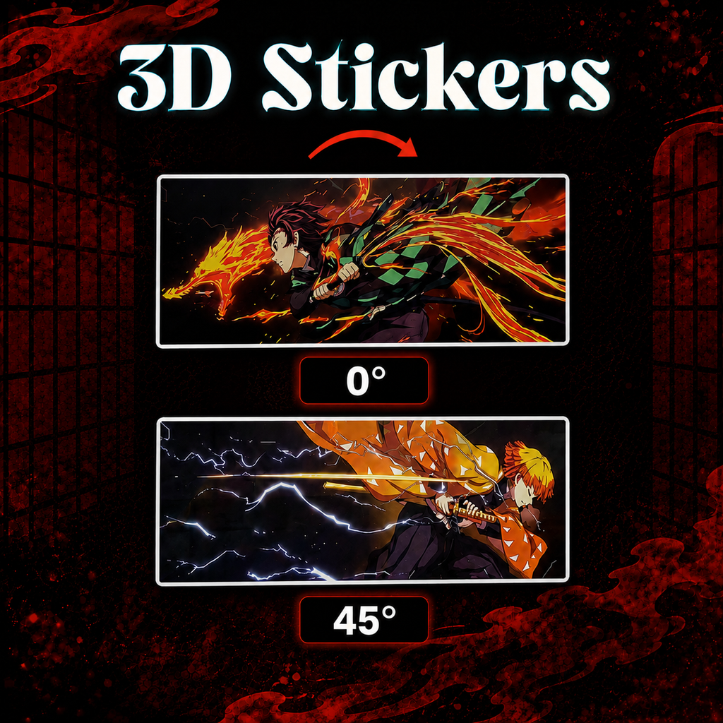 Demon Slayer - Tanjiro and Zenitsu 3D Stickers - ScandiAnime