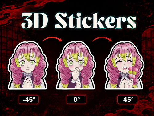 Demon Slayer - Mitsuri 3D Stickers - ScandiAnime