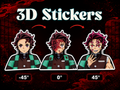 Demon Slayer - Tanjiro 3D Stickers - ScandiAnime
