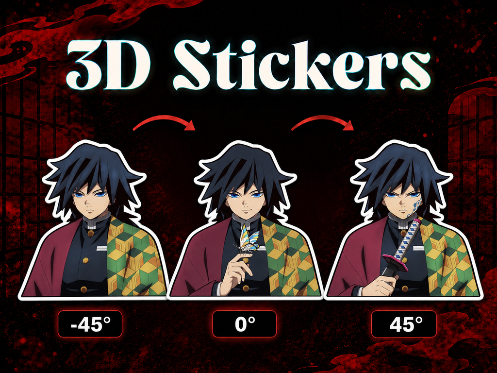 Demon Slayer - Giyu 3D Stickers - ScandiAnime