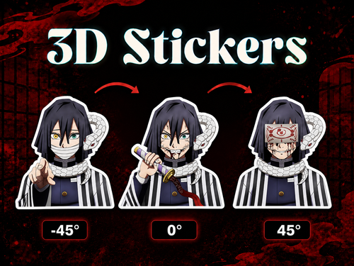 Demon Slayer - Obanai 3D Stickers - ScandiAnime