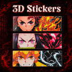 Demon Slayer 3D Stickers - ScandiAnime