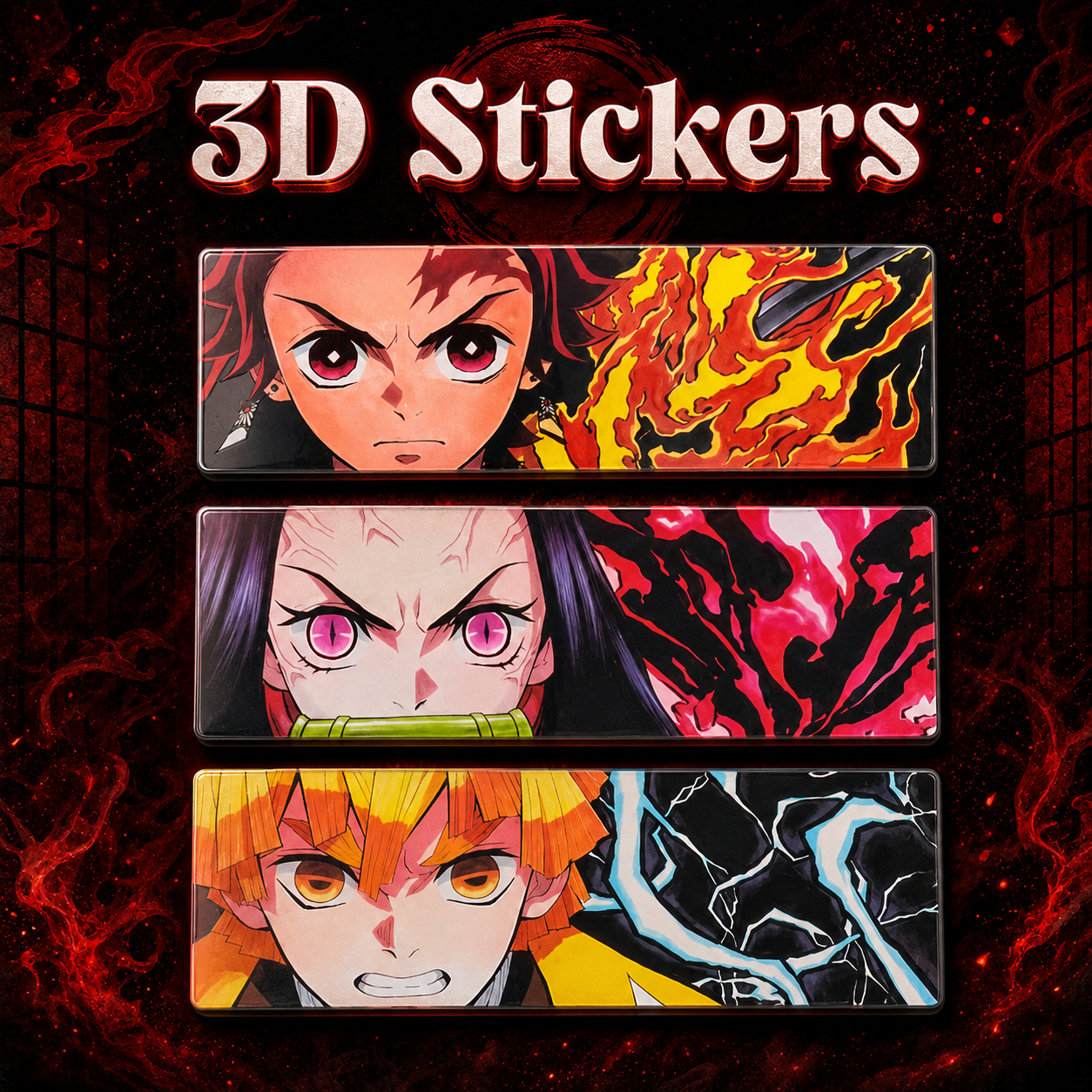 Demon Slayer 3D Stickers - ScandiAnime