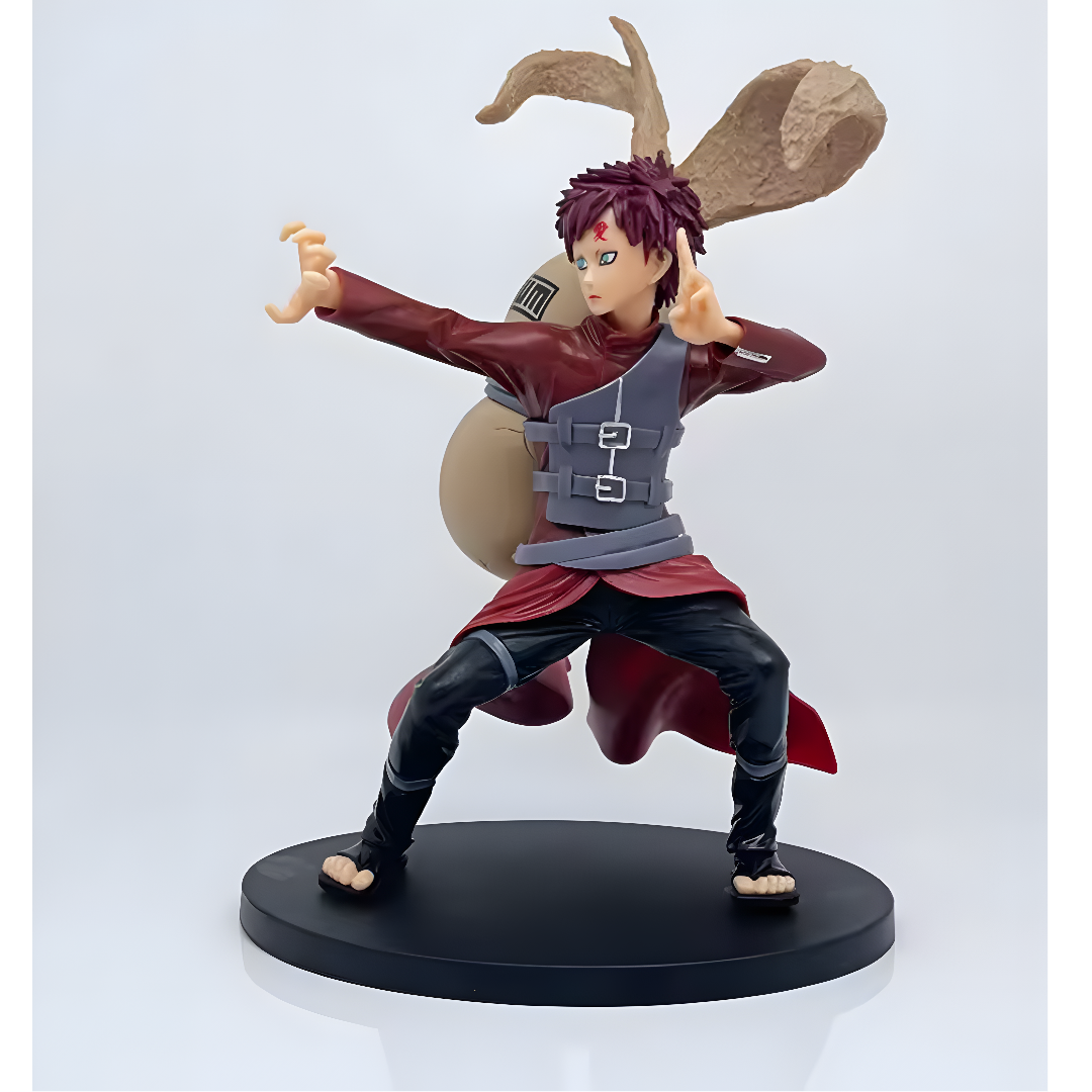 ScandiAnime Gaara figure from Naruto series, detailed collectible figure with sand gourd and distinctive outfit.