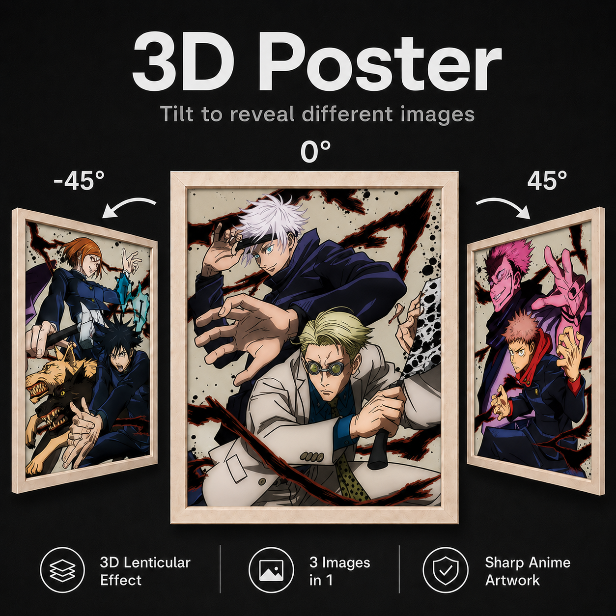 Jujutsu Kaisen 3D Poster - ScandiAnime