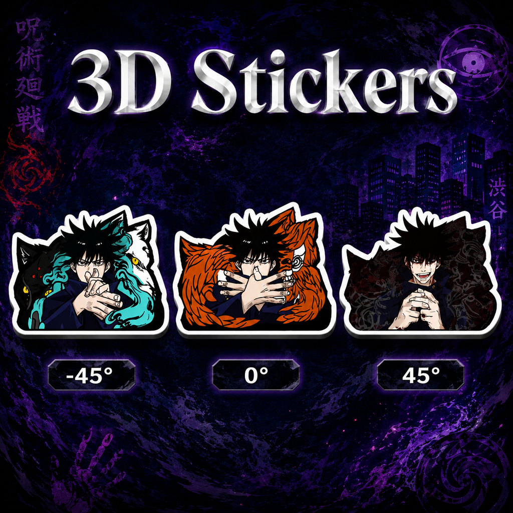 Jujutsu Kaisen - Megumi 3D Stickers - ScandiAnime
