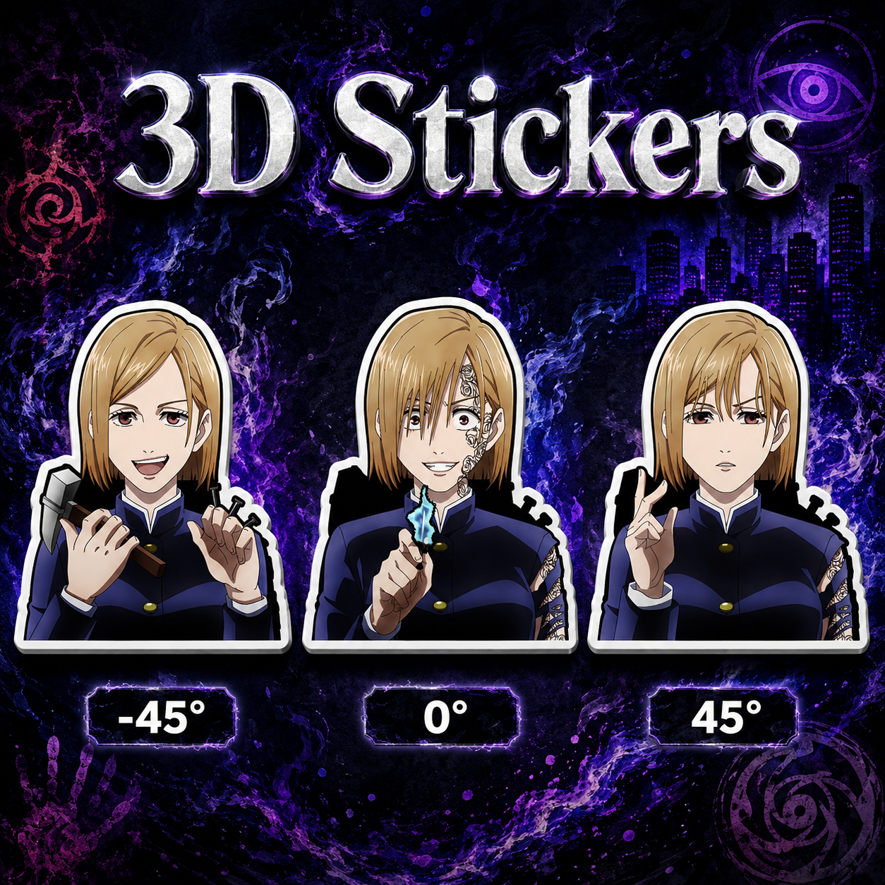 Jujutsu Kaisen - Kugisaki 3D Stickers - ScandiAnime