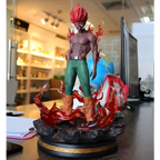 Detailed image of a Might Guy action figure from ScandiAnime, showcasing his dynamic pose and vibrant costume details.