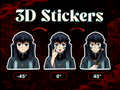 Demon Slayer - Muichiro 3D Stickers - ScandiAnime