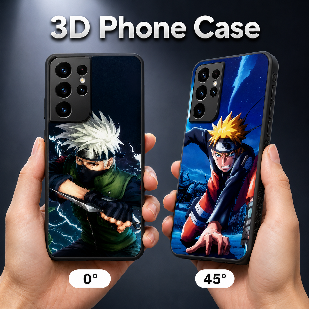 Naruto and Kakashi 3D Phone Case - ScandiAnime