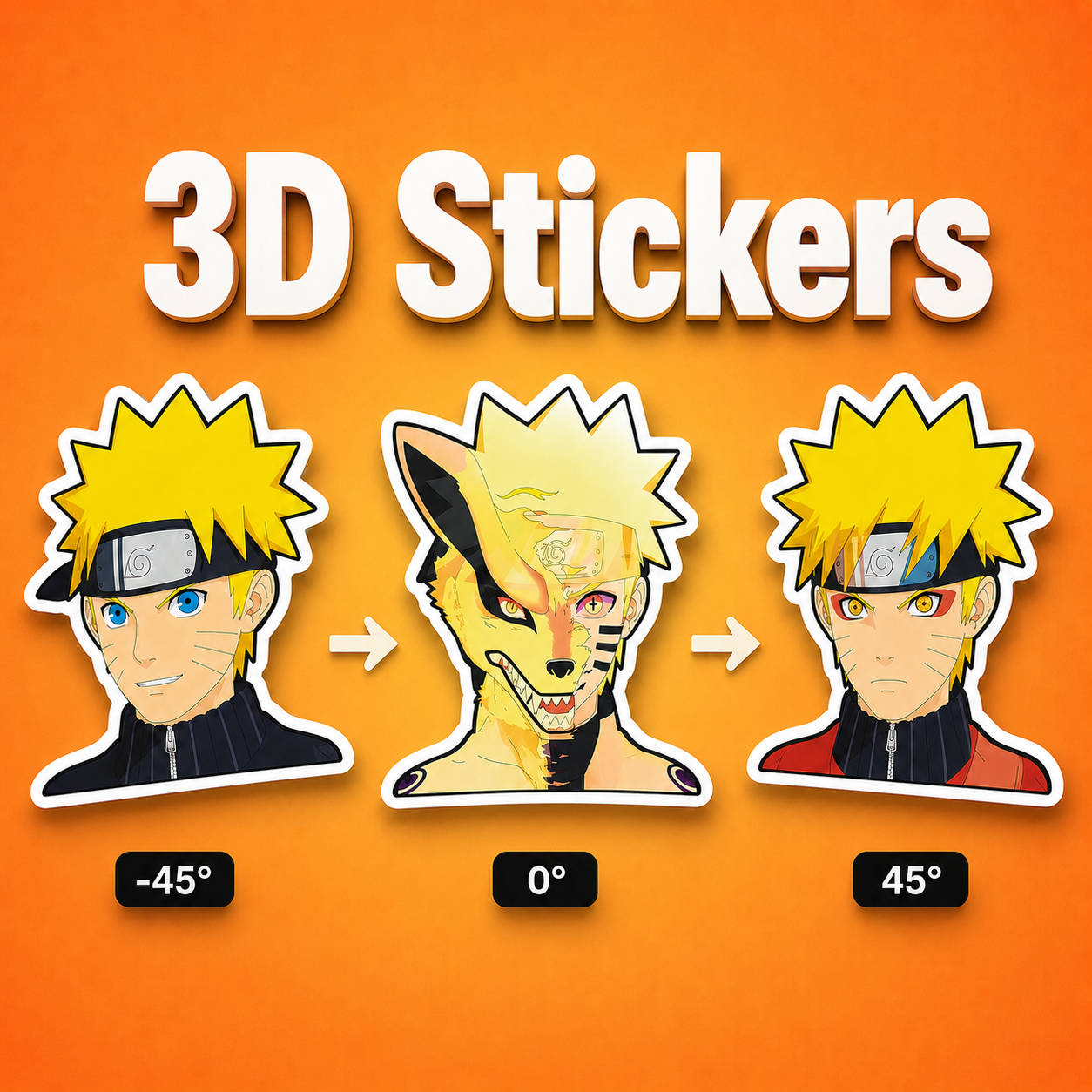 Naruto 3D Stickers - ScandiAnime