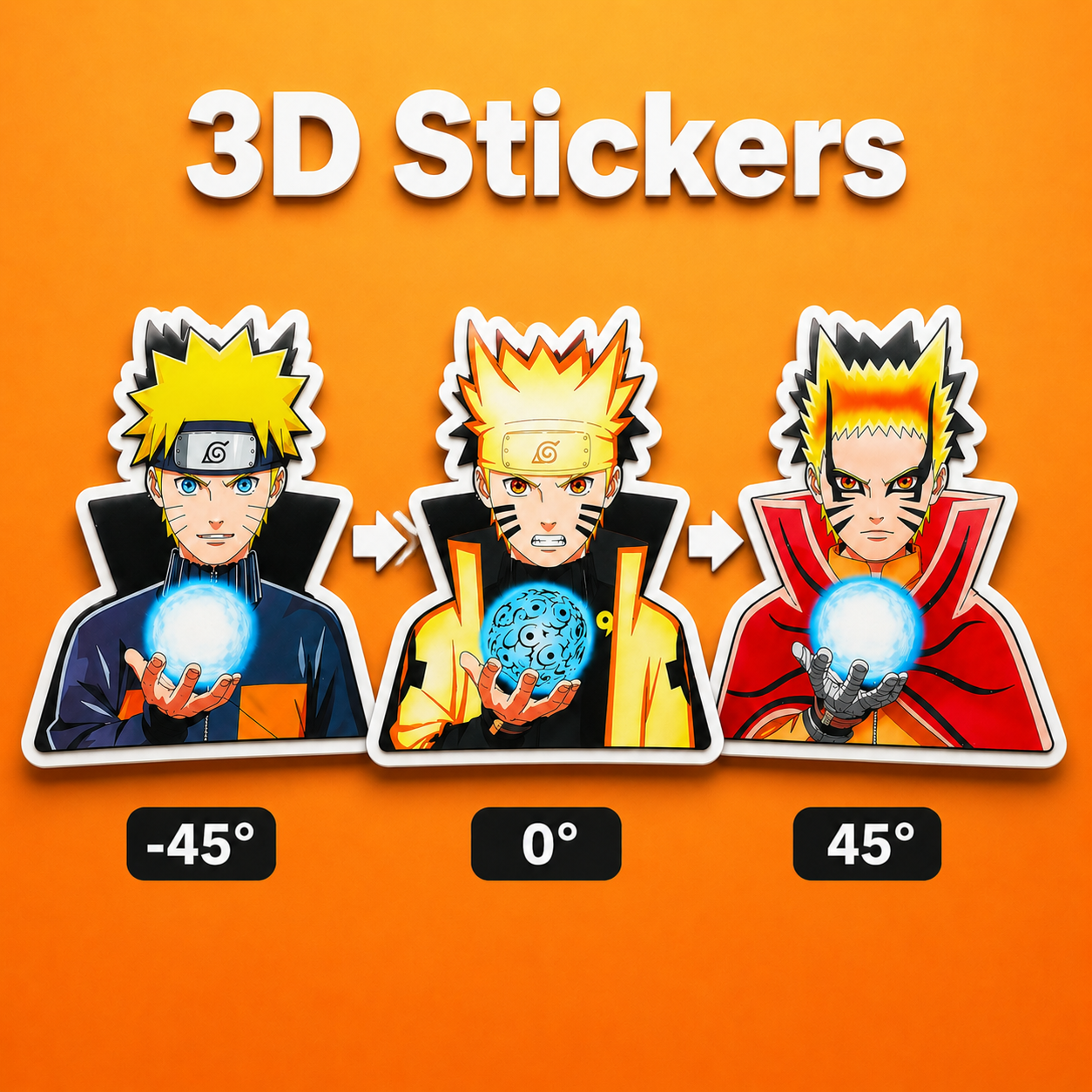 Naruto 3D Stickers - ScandiAnime