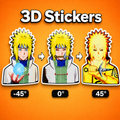 Naruto - Minato 3D Stickers - ScandiAnime