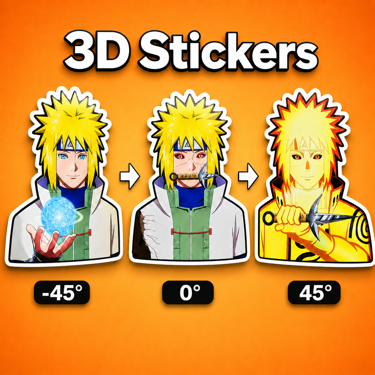 Naruto - Minato 3D Stickers - ScandiAnime