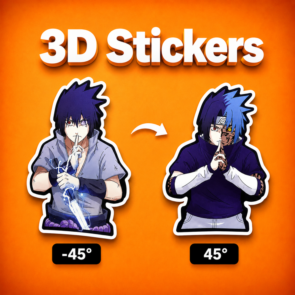 Naruto - Sasuke 3D Stickers - ScandiAnime