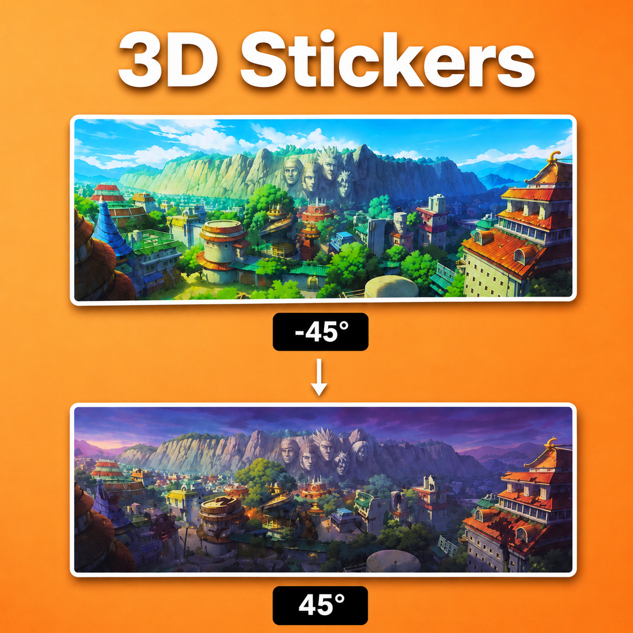 Naruto - Konoha 3D Stickers - ScandiAnime