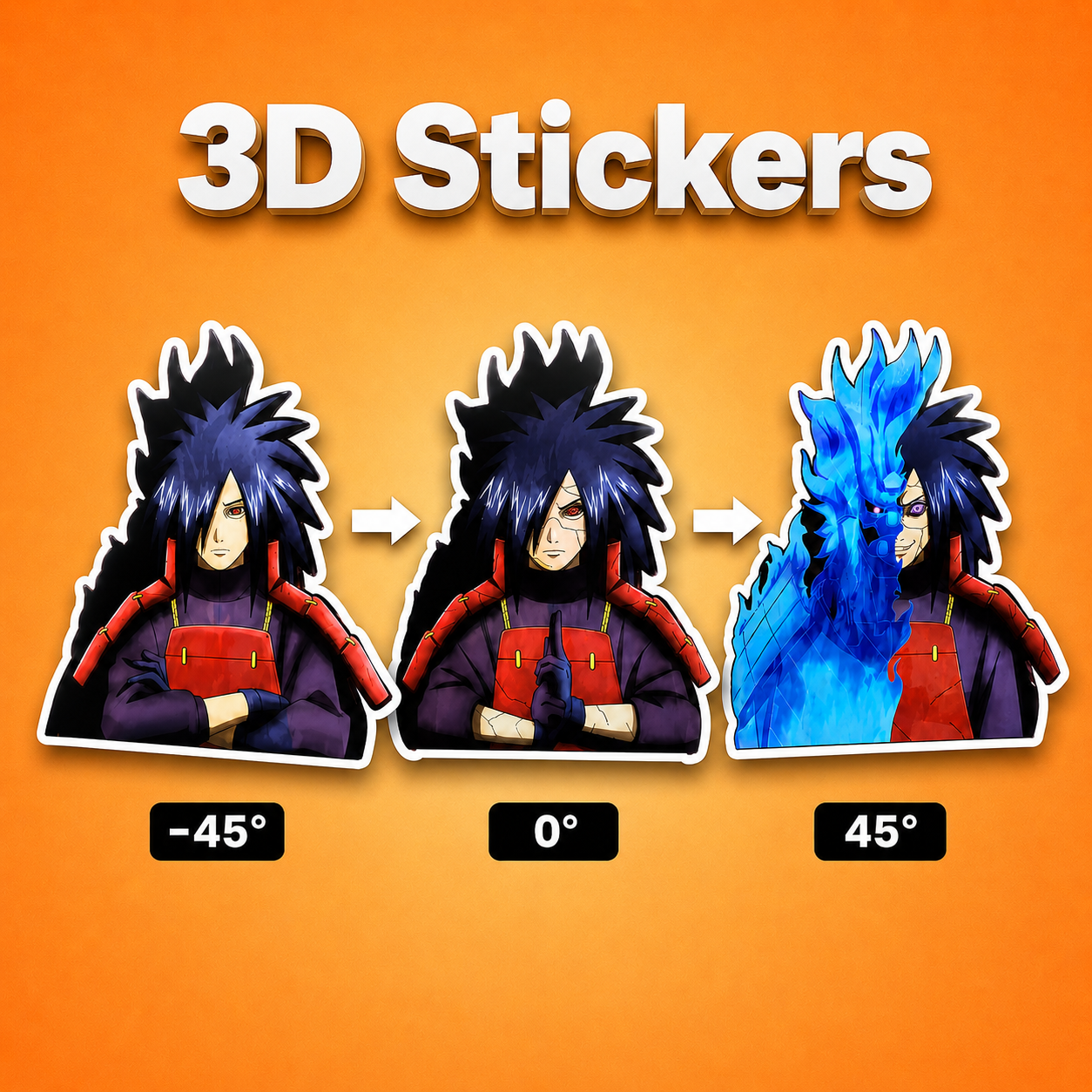 Naruto - Madara 3D Stickers - ScandiAnime