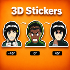Naruto - Rock Lee 3D Stickers - ScandiAnime